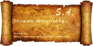 Strauss Antonietta névjegykártya